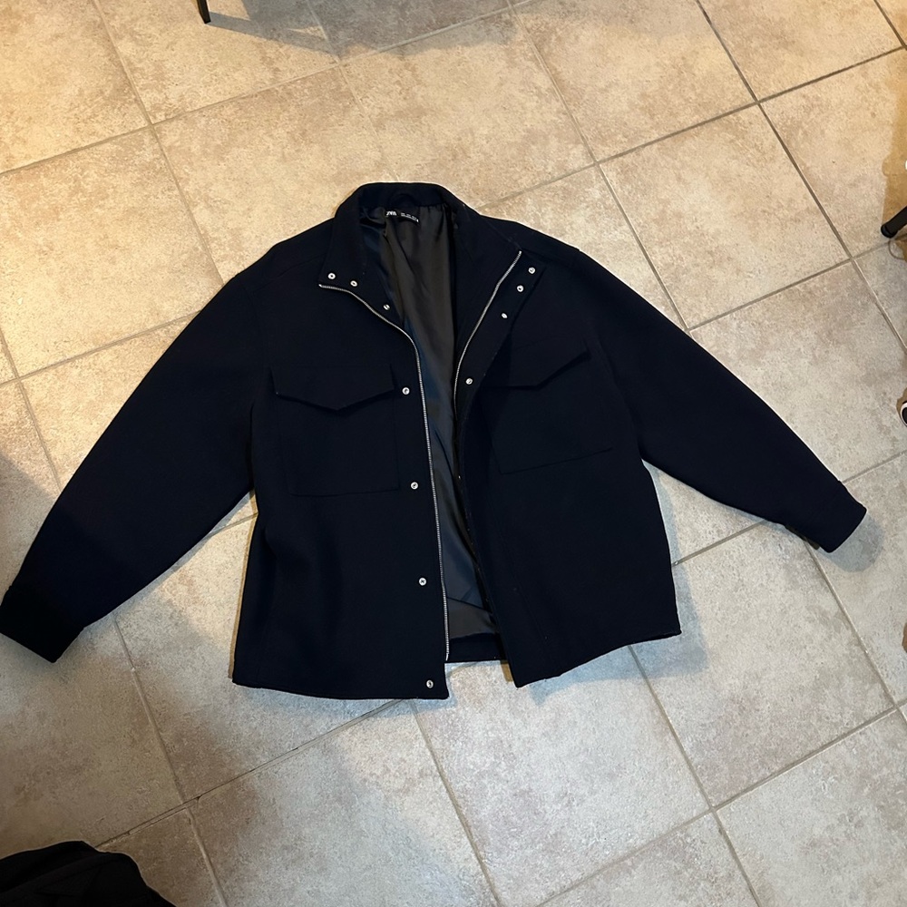Navy Wool Jacket - Picture 4 of 5
